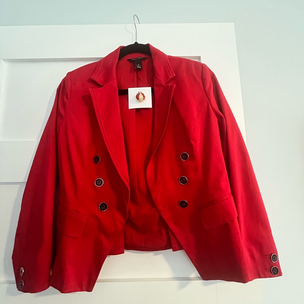 White House Black Market Red Women's Blazer